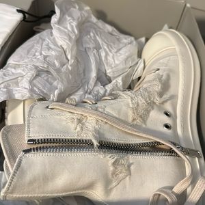 DRKSHDW Rick Owen’s Men's Distressed High Top Sneakers boots size 44